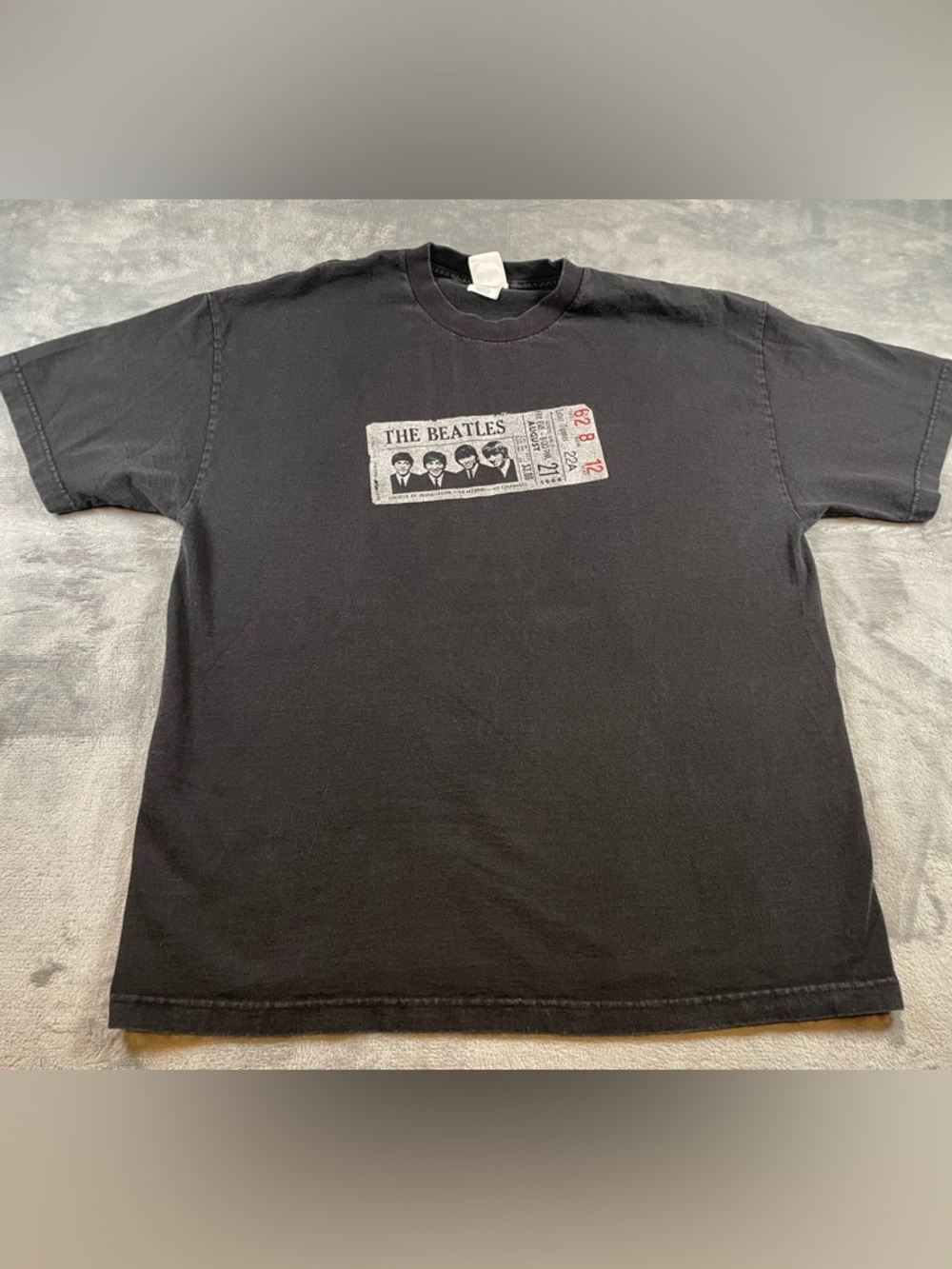 The Beatles Black Band Concert 1964 Ticket Stub Tshirt Apple Corps 2005